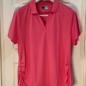 PGA Tour Airflux Short Sleeve T-shirt/Golf shirt - Medium Pink - XXL